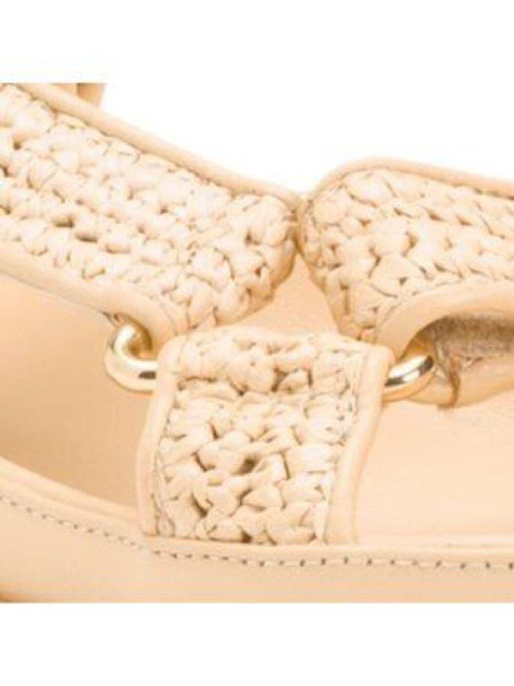 SANDRO Raffia Flat Sandals - Picture 2 of 4
